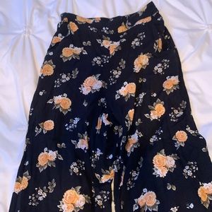 flowy floral pants hollister size xs